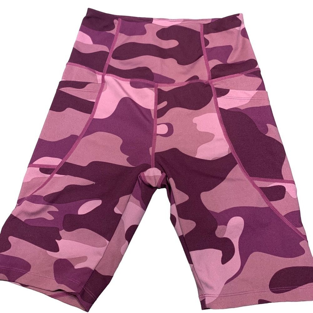 TKO Burgundy Athletic Camo‎ Biker Shorts - Medium